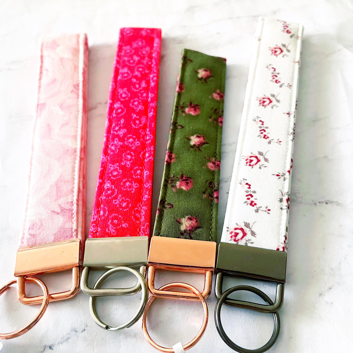 Ravishing Roses Key Fob Wristlet, 6.5in Wristlet Lanyard, Keychain Wristlet, Handmade Lanyard, SummerStyle Bracelets