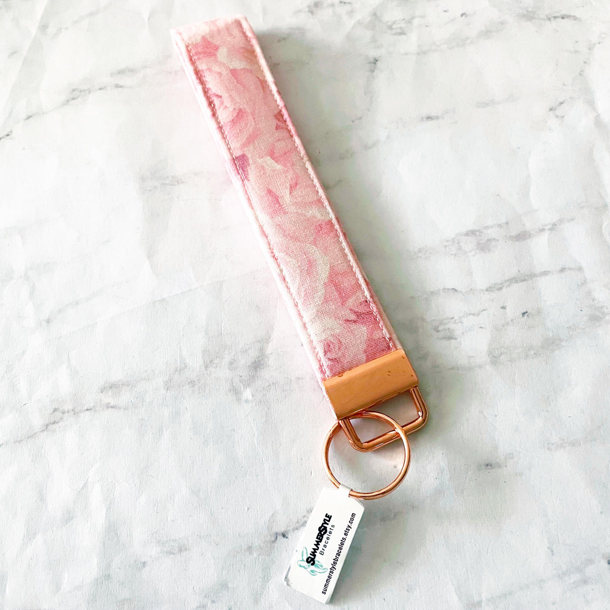 Ravishing Roses Key Fob Wristlet, 6.5in Wristlet Lanyard, Keychain Wristlet, Handmade Lanyard, SummerStyle Bracelets