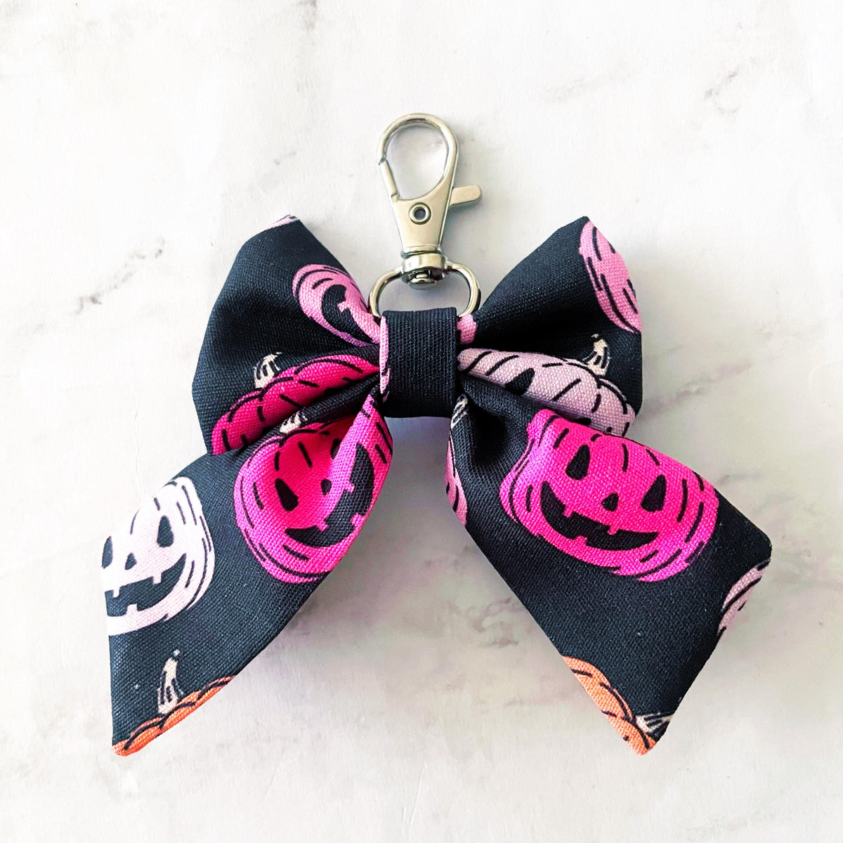 Pumpkin Mini Bow Bag Charm, Bow Keychain, Girly Halloween, SummerStyle Bracelets
