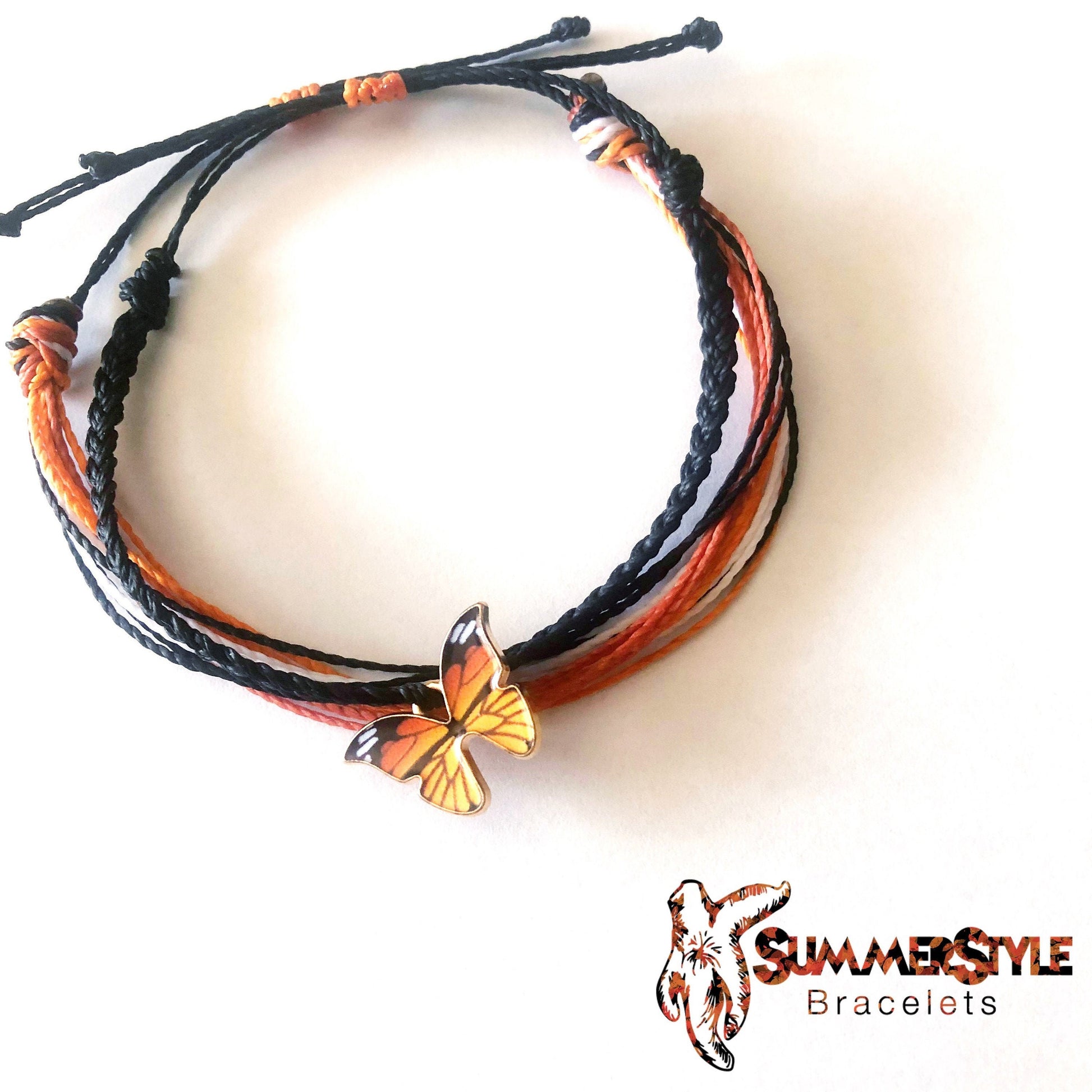 Monarch Butterfly Adjustable Waterproof Bracelet Pack | Butterfly Gift | Butterfly Bracelet | SummerStyle Bracelets