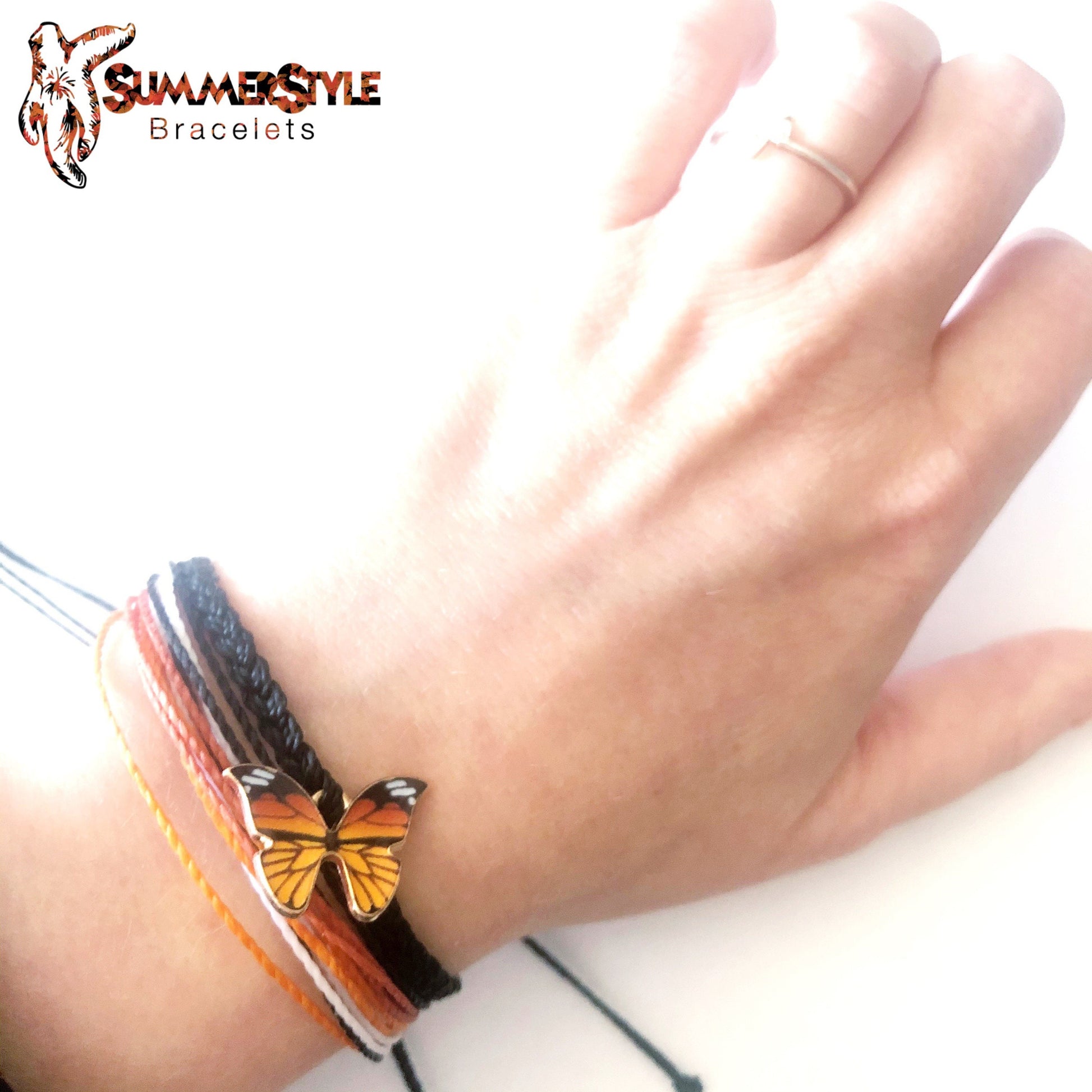 Monarch Butterfly Adjustable Waterproof Bracelet Pack | Butterfly Gift | Butterfly Bracelet | SummerStyle Bracelets