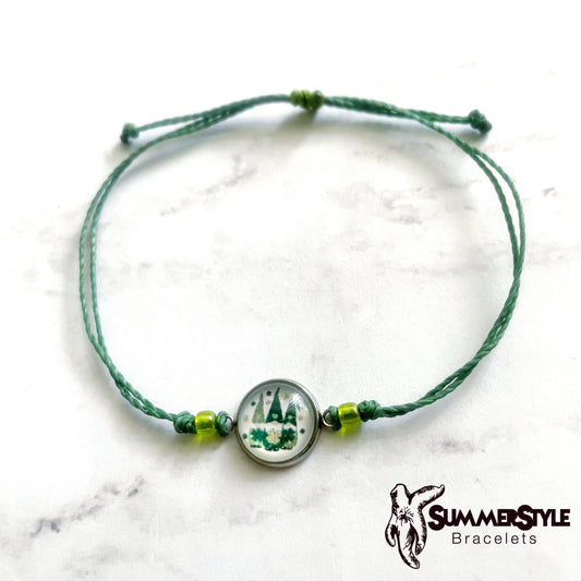 ST PATRICKS DAY Gnome Adjustable Waterproof Bracelet, St Patty’s Day Bracelet, Cabochon Jewelry, SummerStyle Bracelets