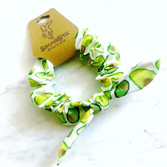 It’s an Avocado Scrunched Bow Hair Tie, Hair Bow, Avocado Gift, Hair Accessories, Bow Hair Tie, SummerStyle Bracelets