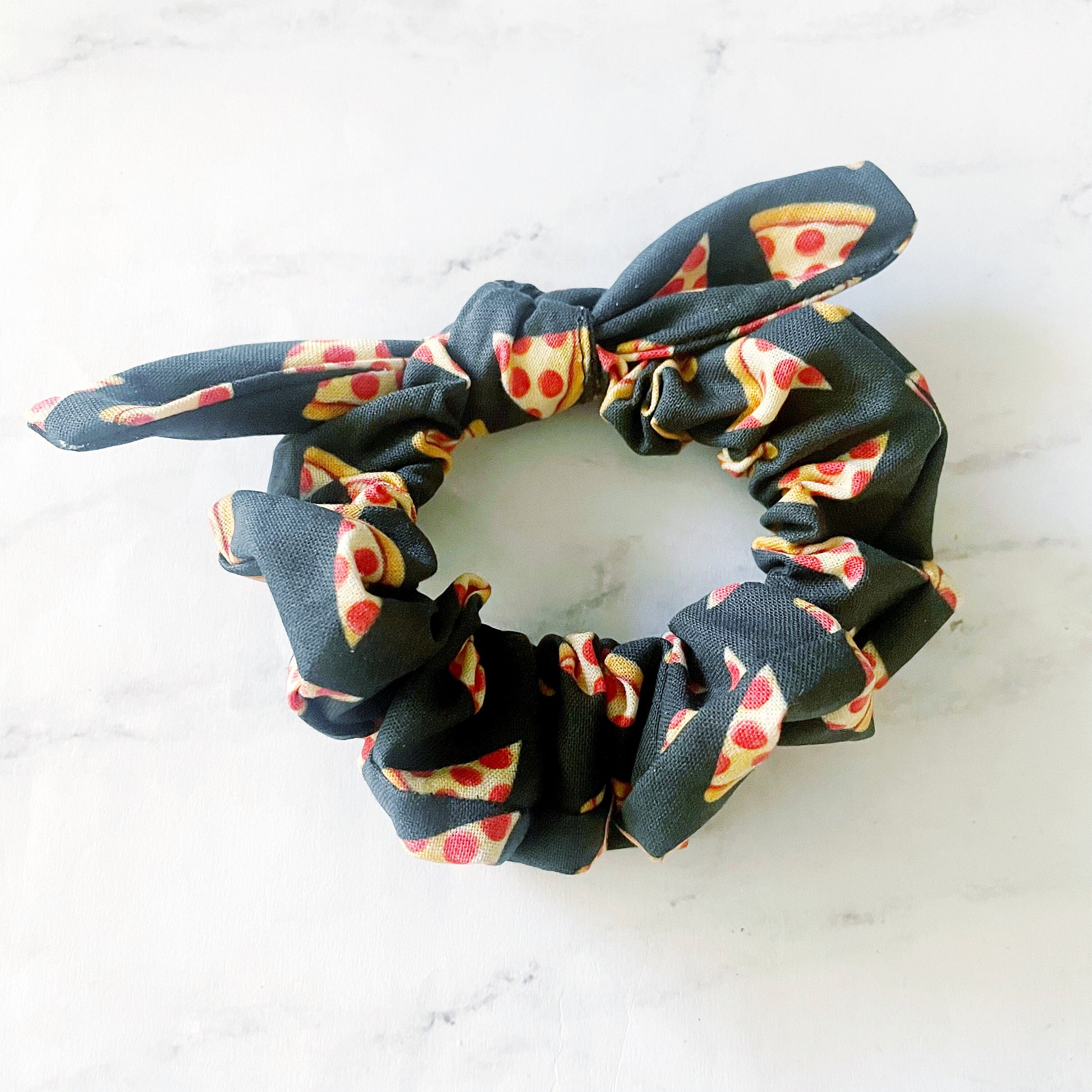 Pizza Scrunchie, Scrunched Bow Hair Tie, Pizza Gift, Hair Accessories, Bow Scrunchie, SummerStyle Bracelets