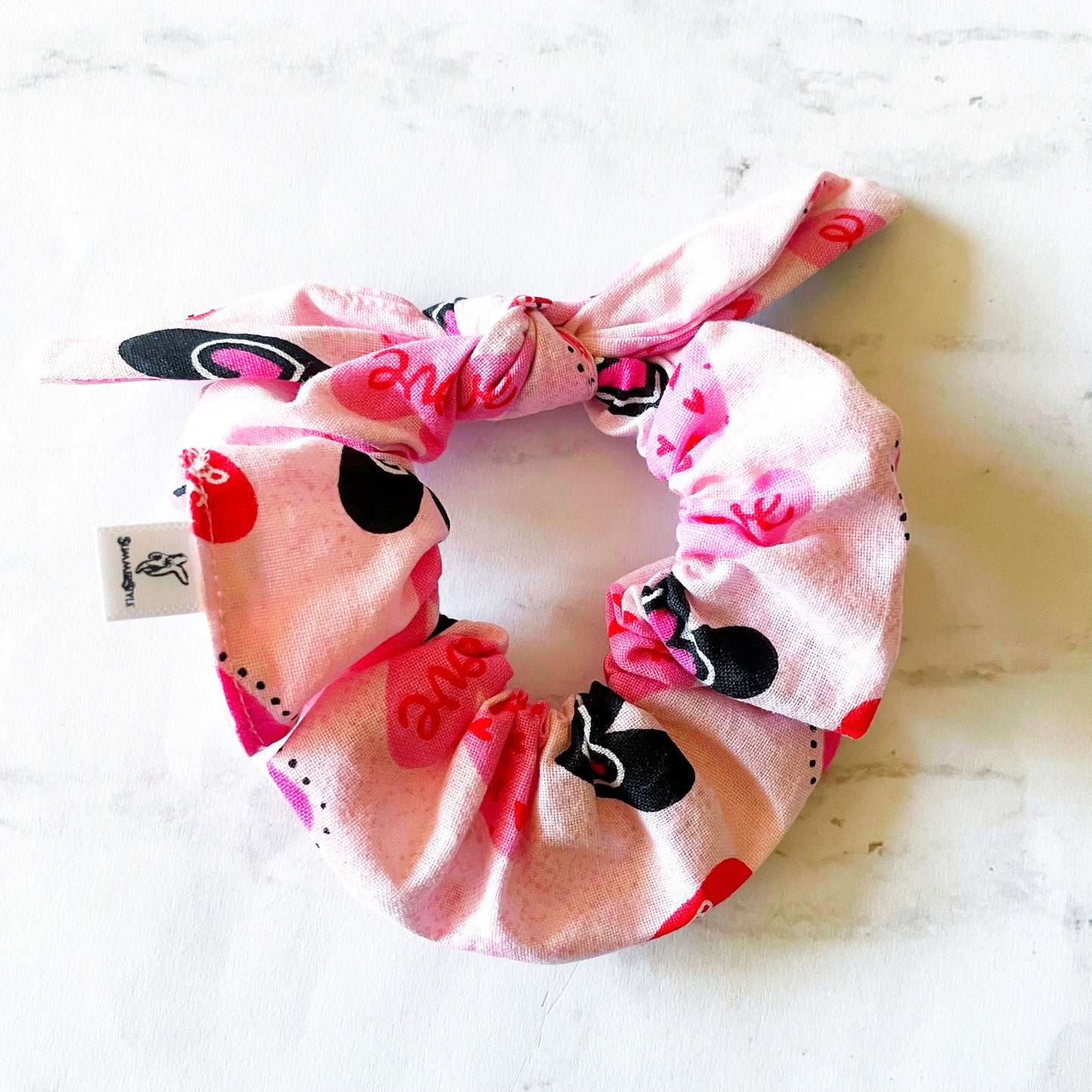 VALENTINE Large Heart Scrunchie, Scrunched Bow Hair Tie, Hair Accessories, Bow Scrunchie, SummerStyle Bracelets