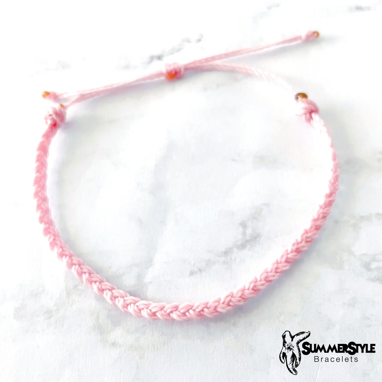 One of a Kind Baby Pink Peace Sign Bracelet Set, Hippie Jewelry, SummerStyle Bracelets