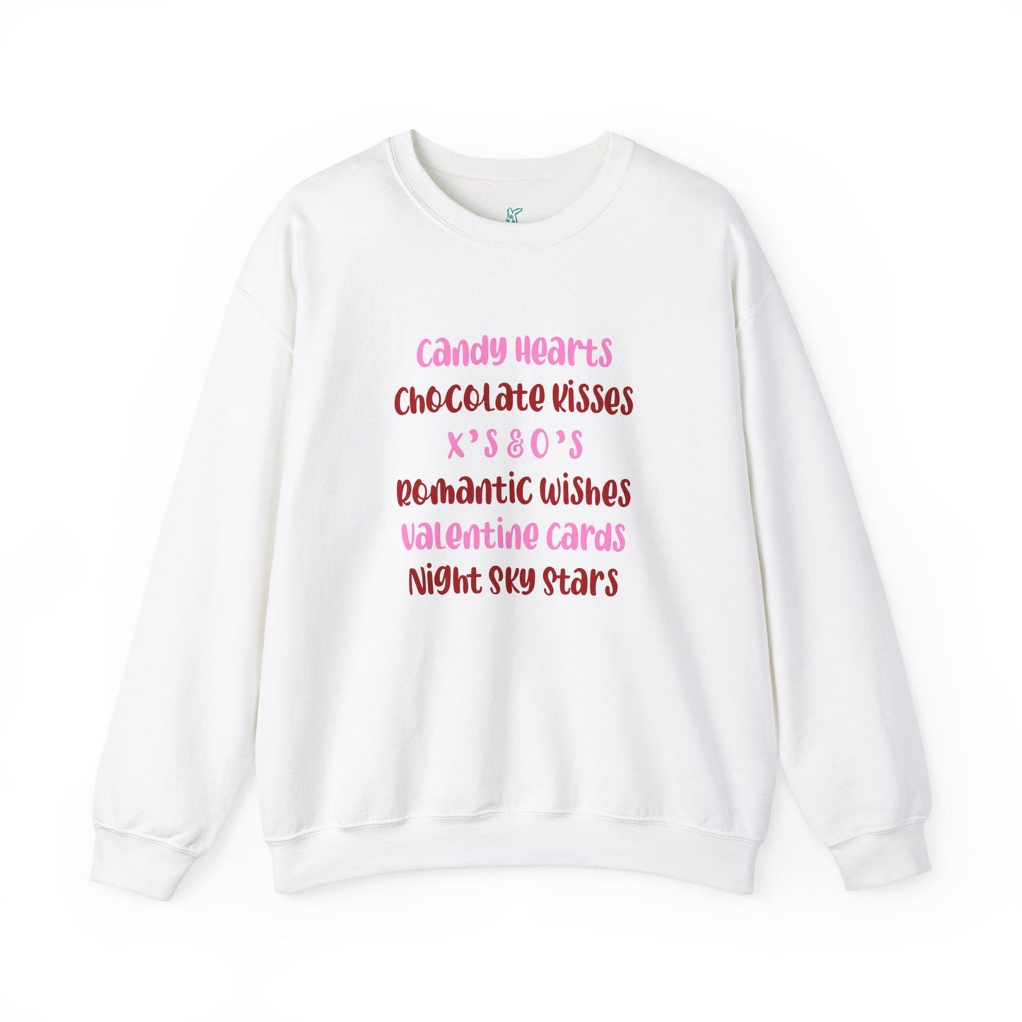 Valentine Favorites Unisex Heavy Blend Crewneck Sweatshirt, Valentine's Day Sweatshirt, Cotton Crewneck, SummerStyle Bracelets