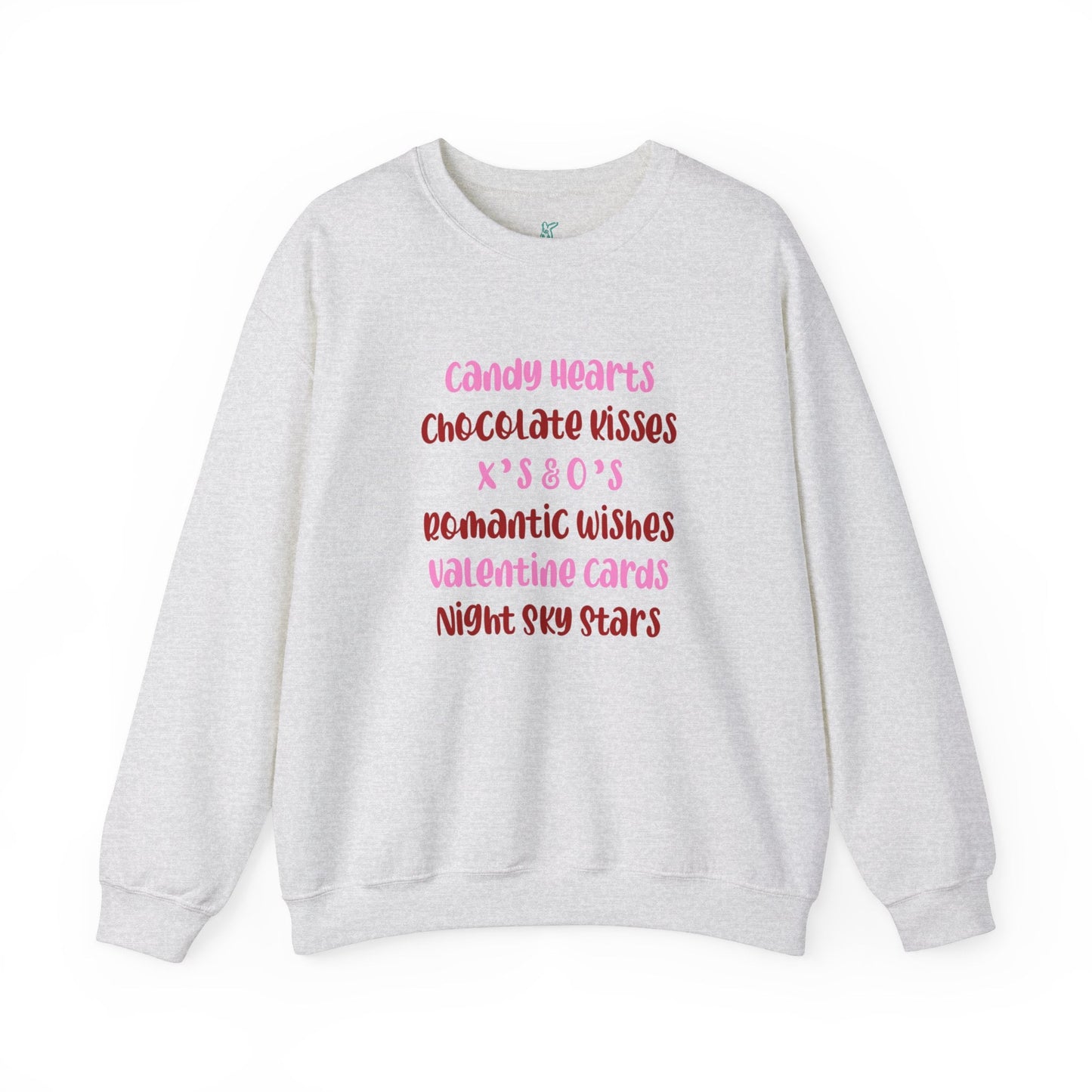 Valentine Favorites Unisex Heavy Blend Crewneck Sweatshirt, Valentine's Day Sweatshirt, Cotton Crewneck, SummerStyle Bracelets