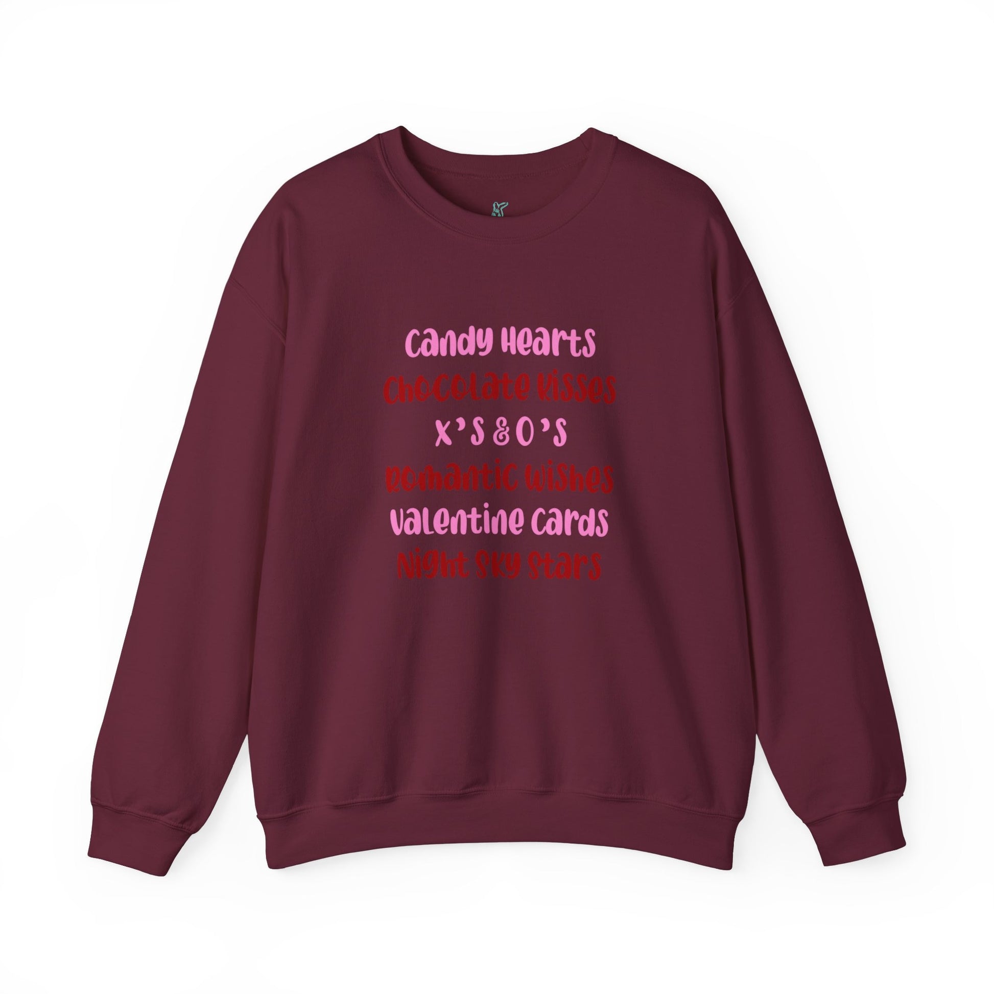 Valentine Favorites Unisex Heavy Blend Crewneck Sweatshirt, Valentine's Day Sweatshirt, Cotton Crewneck, SummerStyle Bracelets